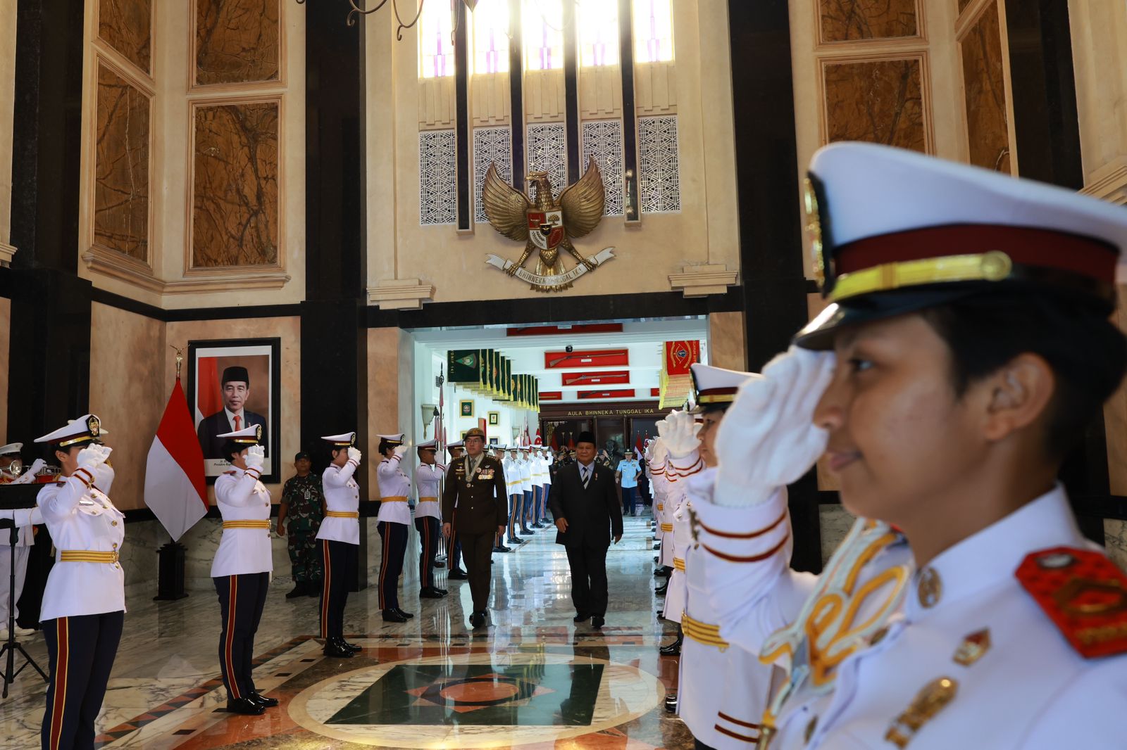 Prabowo Subianto menerima kunjungan kehormatan Panglima angkatan bersenjata Singapura