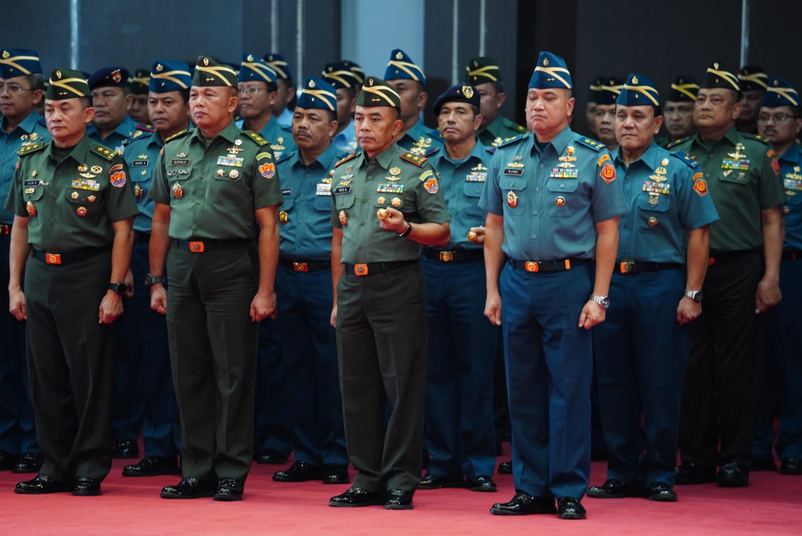 Sebanyak 59 orang Perwira Tinggi (Pati) TNI melaksanakan Korp Raport Kenaikan Pangkat
